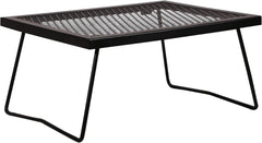 Folding campfire grill grate