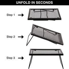 REDCAMP Folding Campfire Grill Grate, 17" x 12"