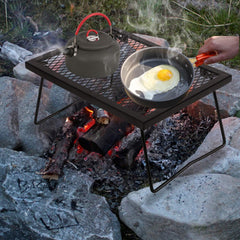 REDCAMP Folding Campfire Grill Grate, 17" x 12"