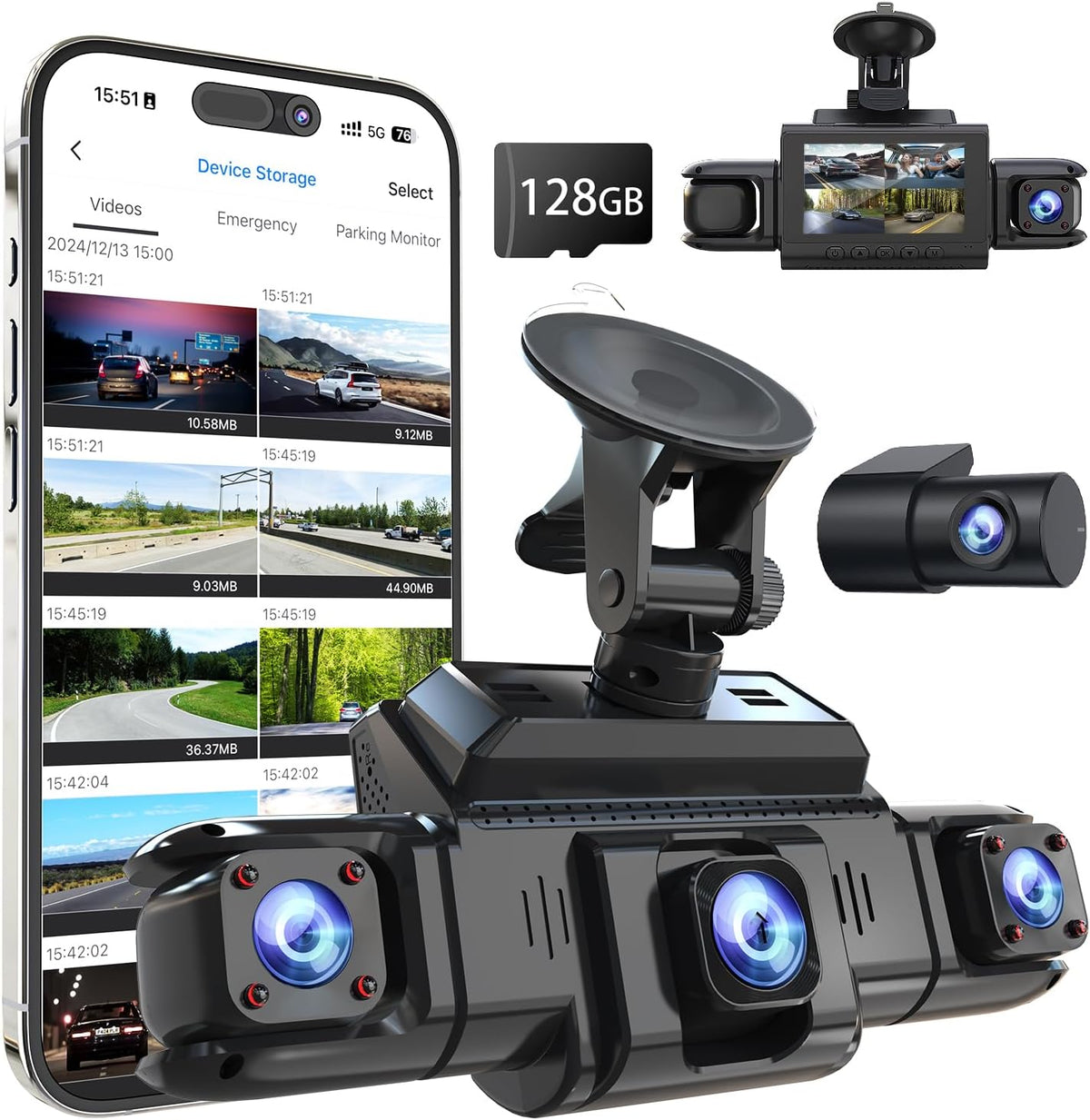 4-channel dash cam