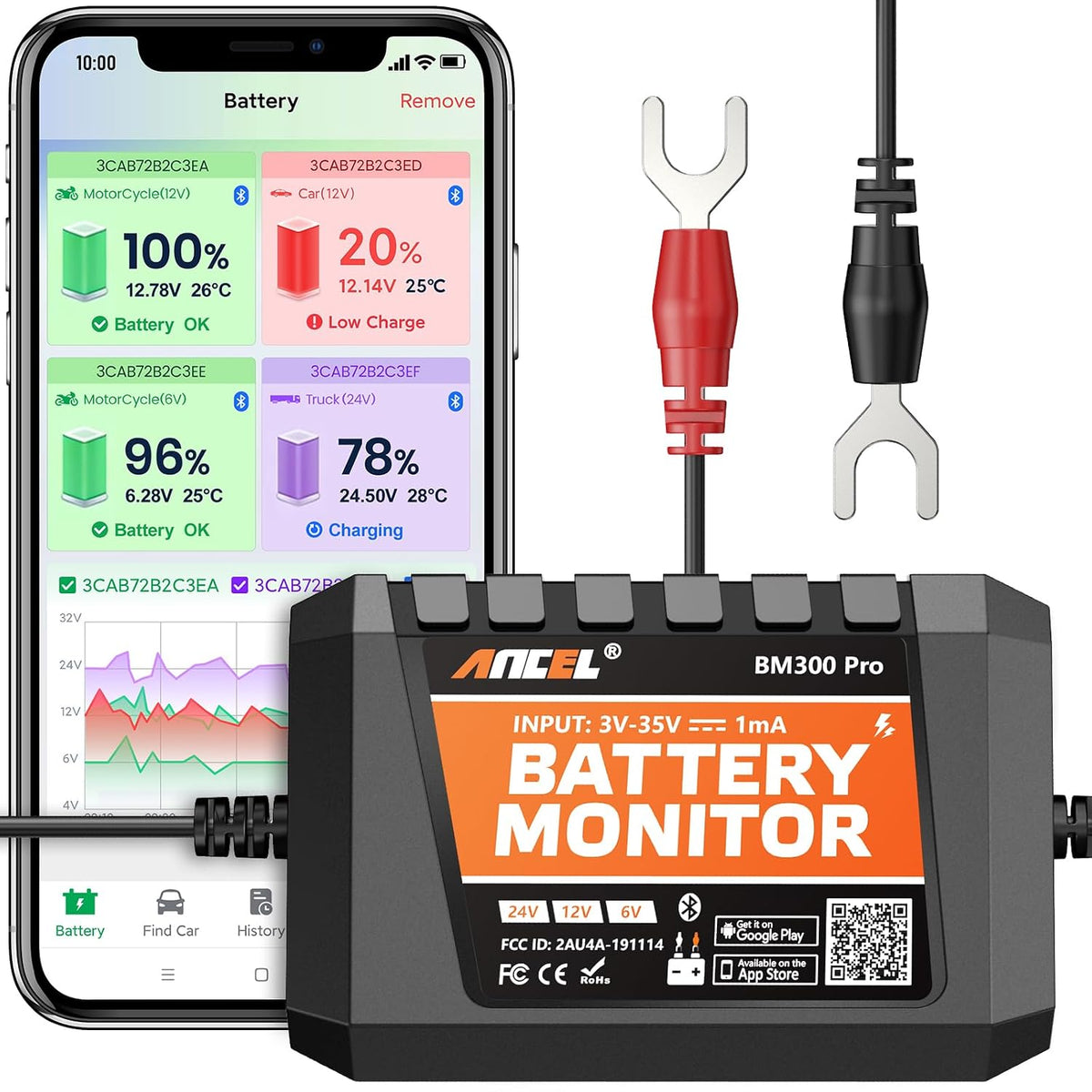Bluetooth battery monitor