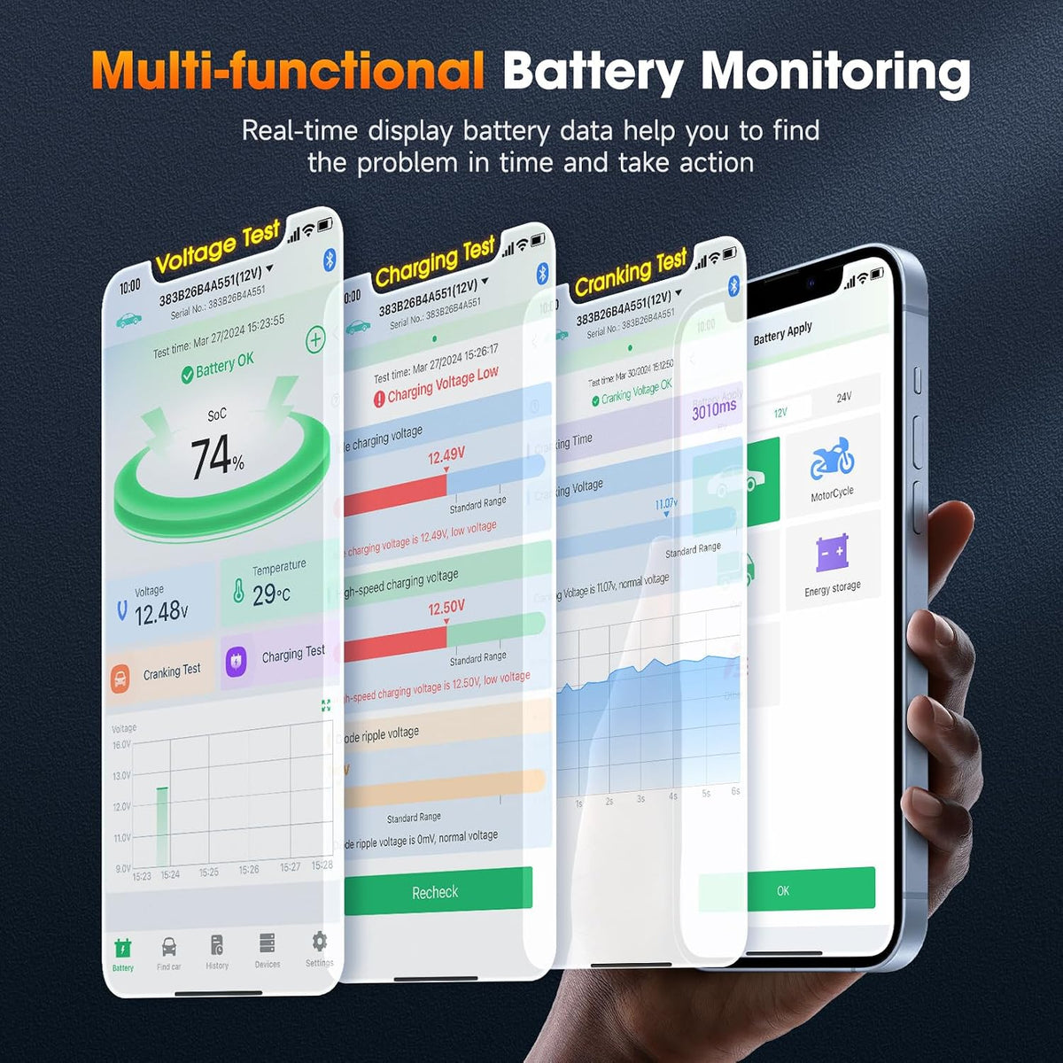 Bluetooth battery monitor