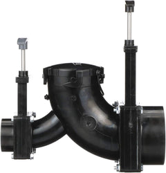 Ell double rotating valve
