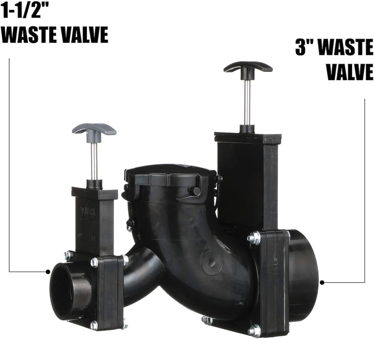 Ell double rotating valve