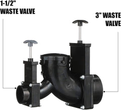 Ell double rotating valve
