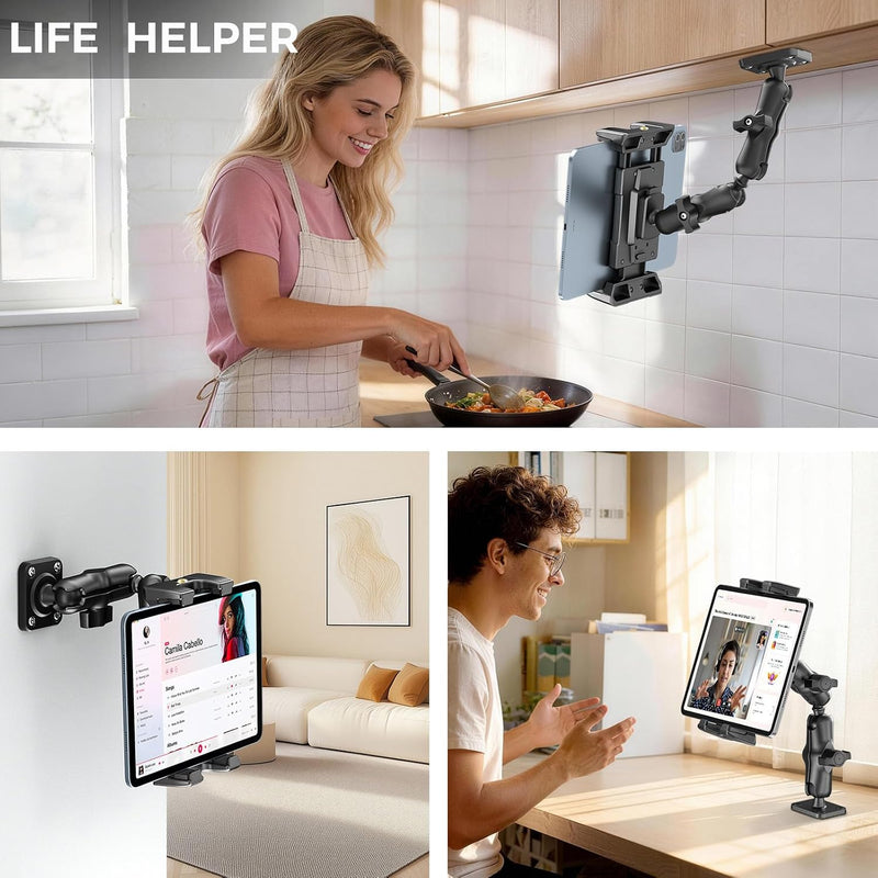 Drill-base tablet mount