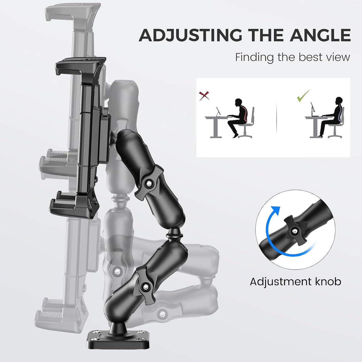 Drill-base tablet mount