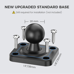 OHLPRO Heavy-Duty Drill-Base Tablet Mount, Fits 5"–13"