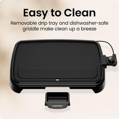 Chefman XL Electric Griddle, 10" x 20"