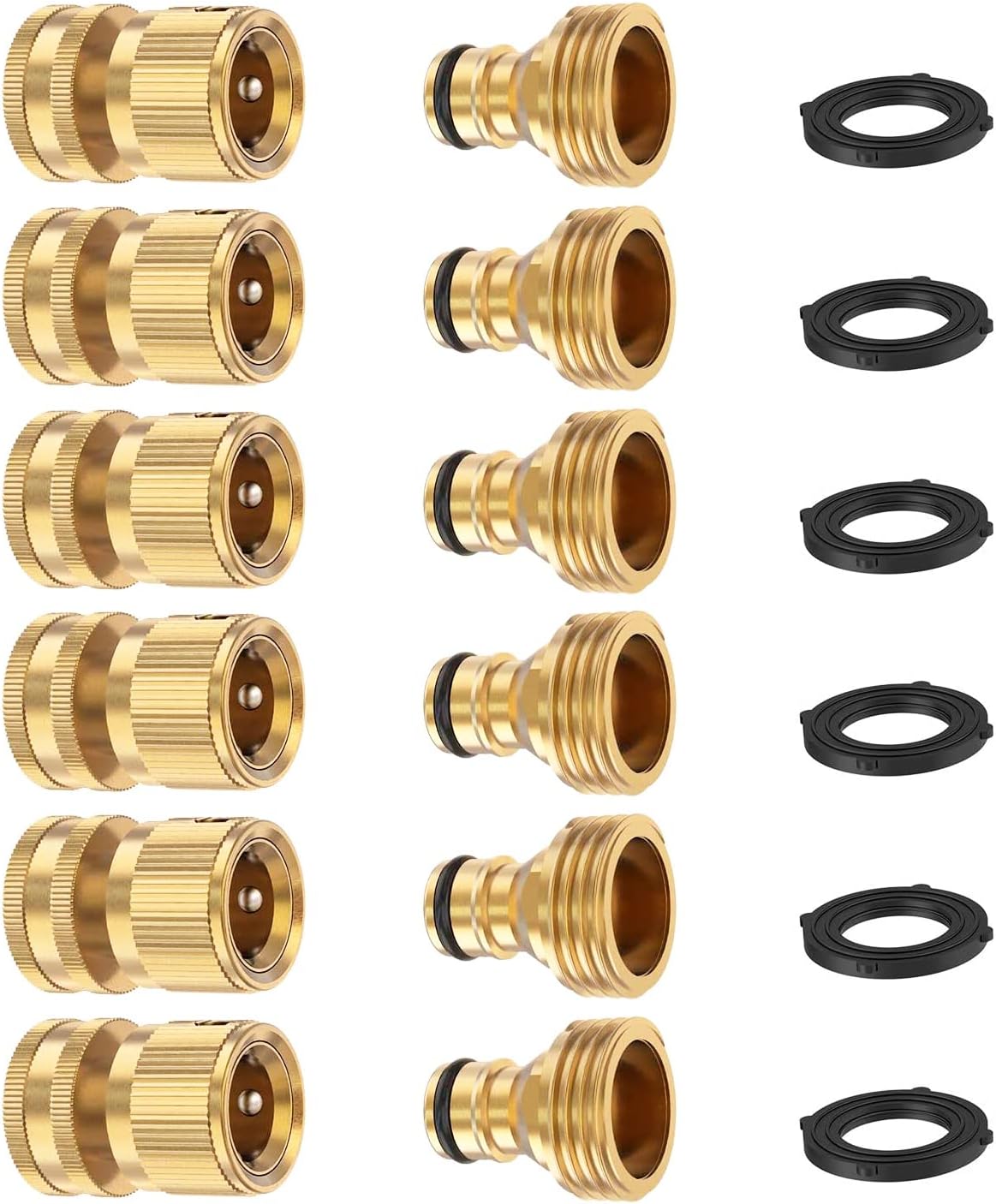 Brass hose quick connectors