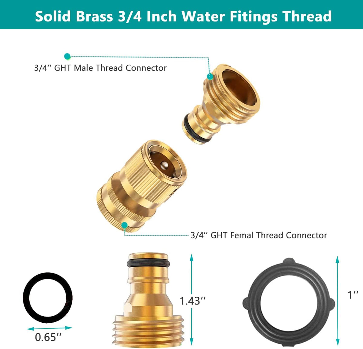 Brass hose quick connectors