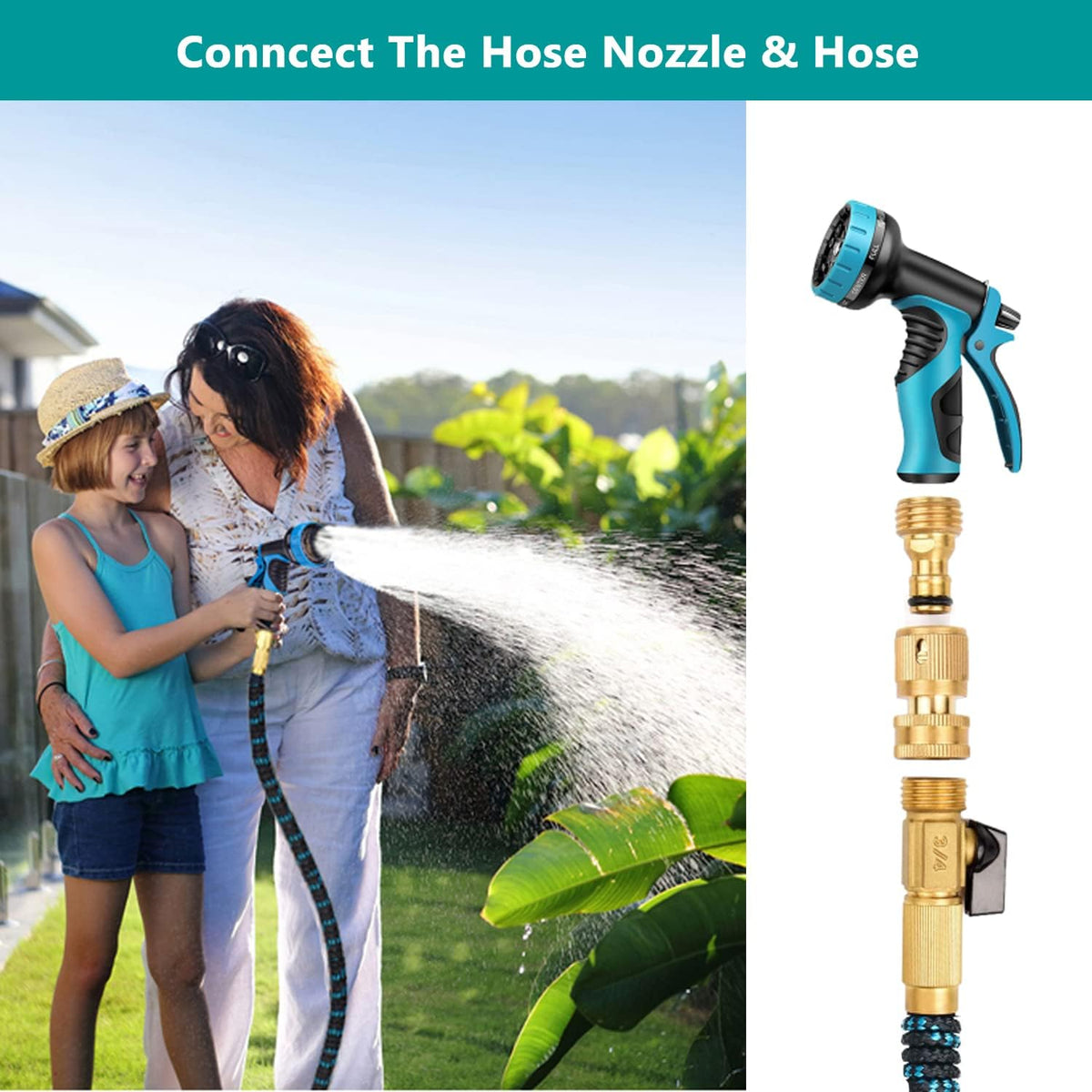 Brass hose quick connectors