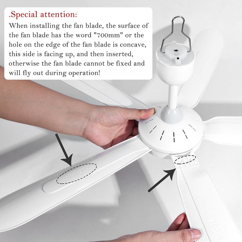 Portable ceiling fan