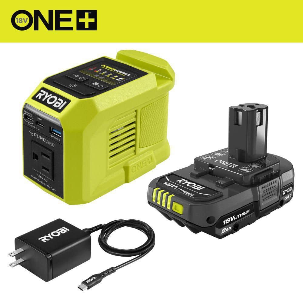 RYOBI ONE+ 18V 200W battery inverter kit