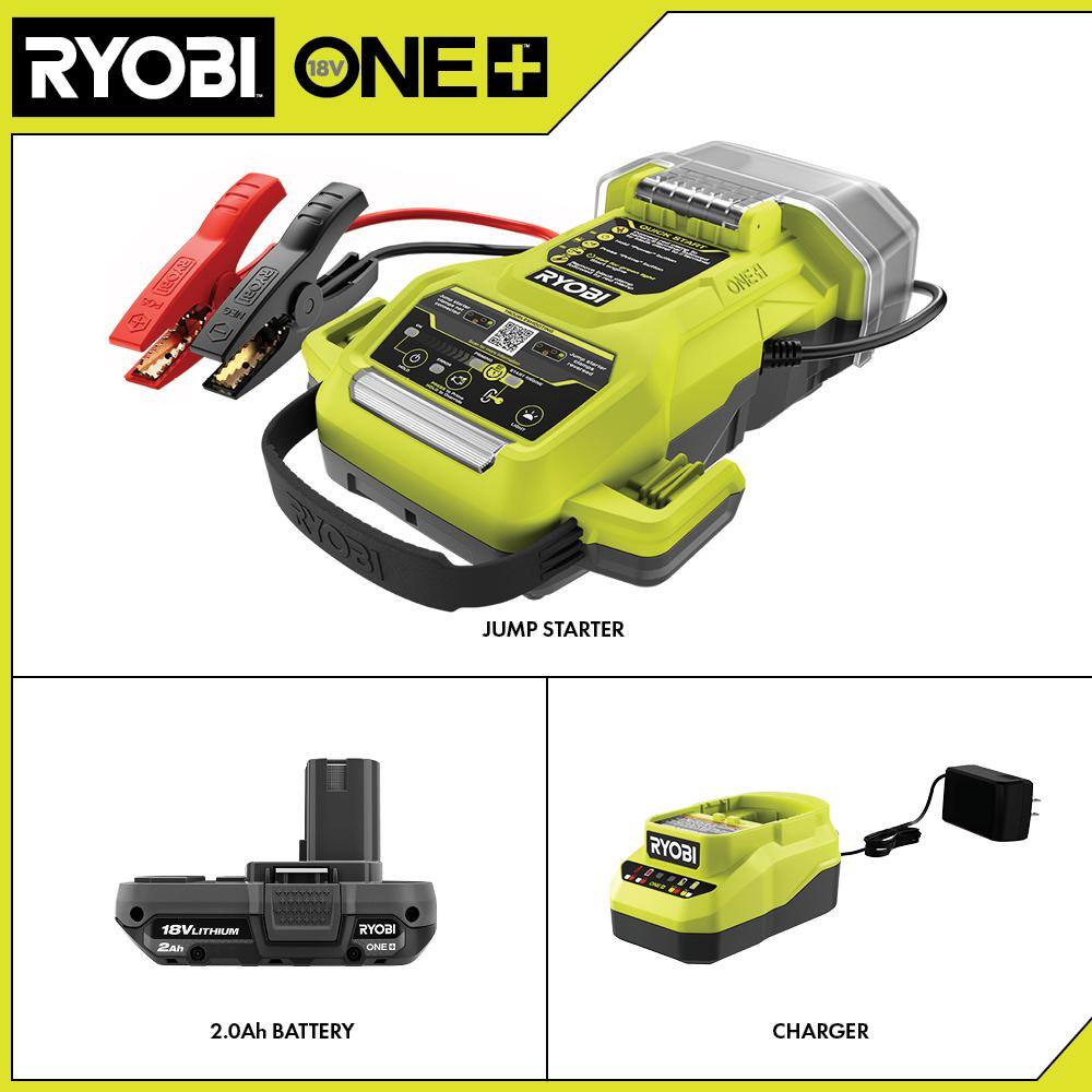 RYOBI jump starter kit detail