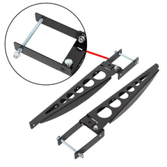 RV bumper cargo box support arms