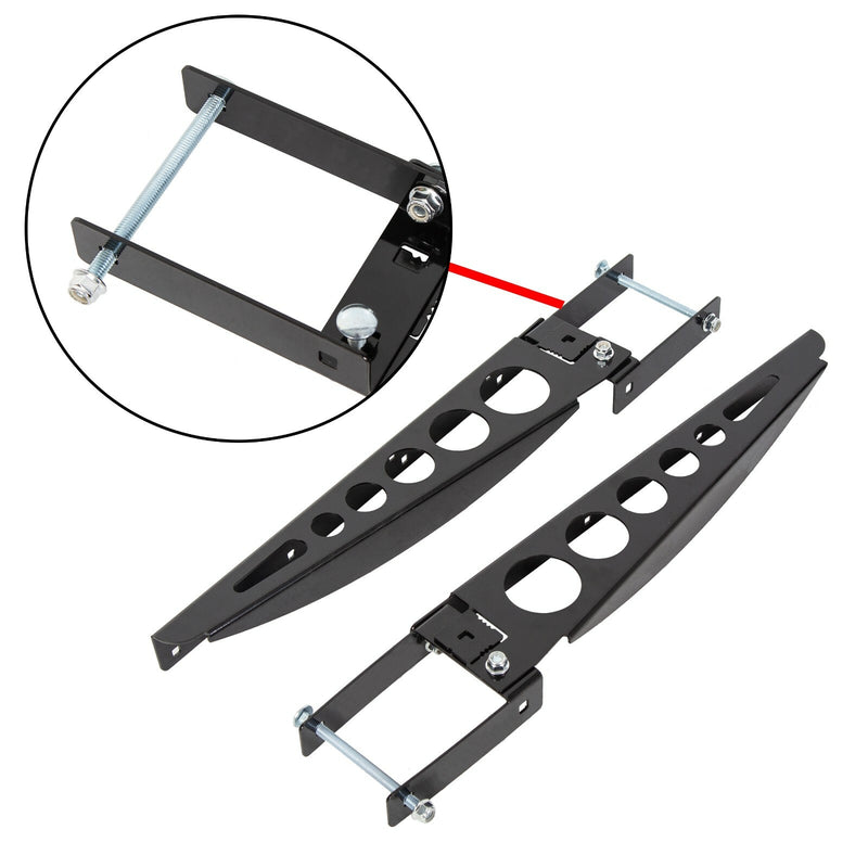 RV bumper cargo box support arms