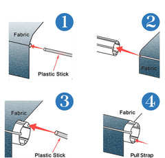 SunWave RV awning replacement fabric, Ocean Blue Fade