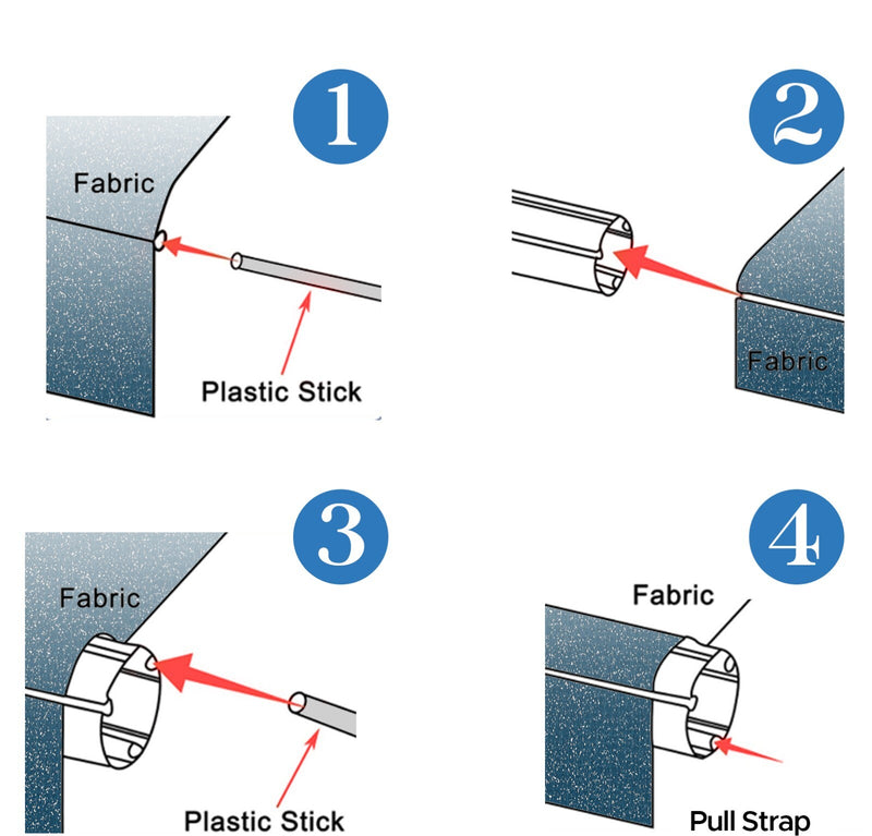 SunWave RV awning replacement fabric, Ocean Blue Fade
