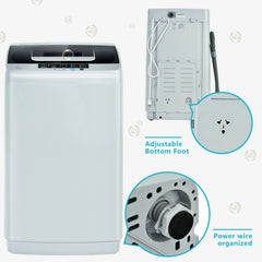 Compact portable washing machine with drain pump