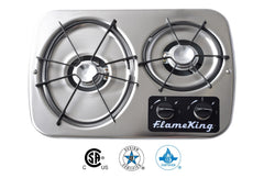 Flame King drop-in 2-burner RV cooktop