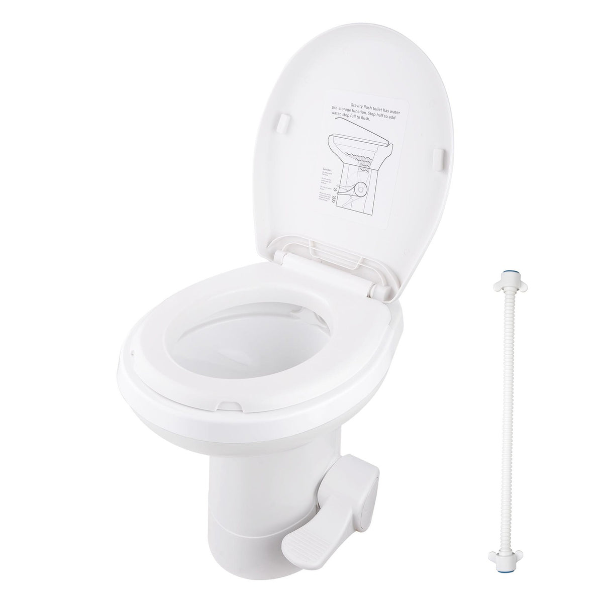 20 inch RV gravity flush toilet
