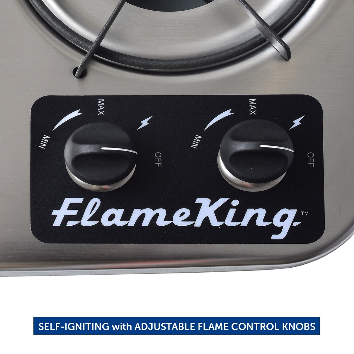 Flame King drop-in 2-burner RV cooktop