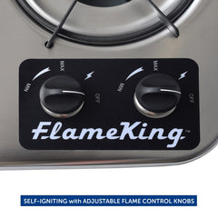 Flame King drop-in 2-burner RV cooktop