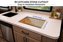 Flame King drop-in 2-burner RV cooktop