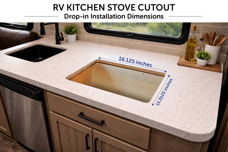 Flame King drop-in 2-burner RV cooktop