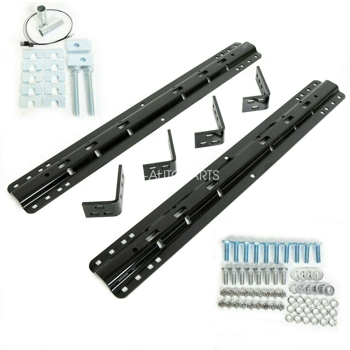 5th wheel hitch rail kit with brackets