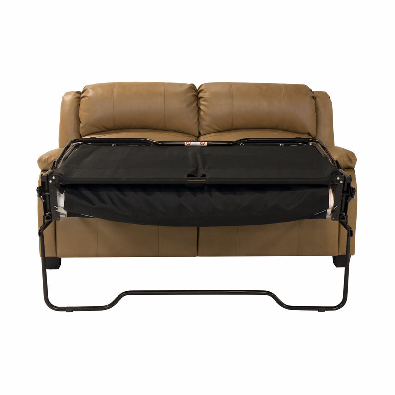 RecPro Charles 65 inch RV hide-a-bed sofa, toffee