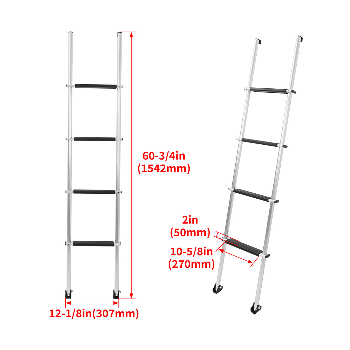 RV bunk ladder 60 inch aluminum