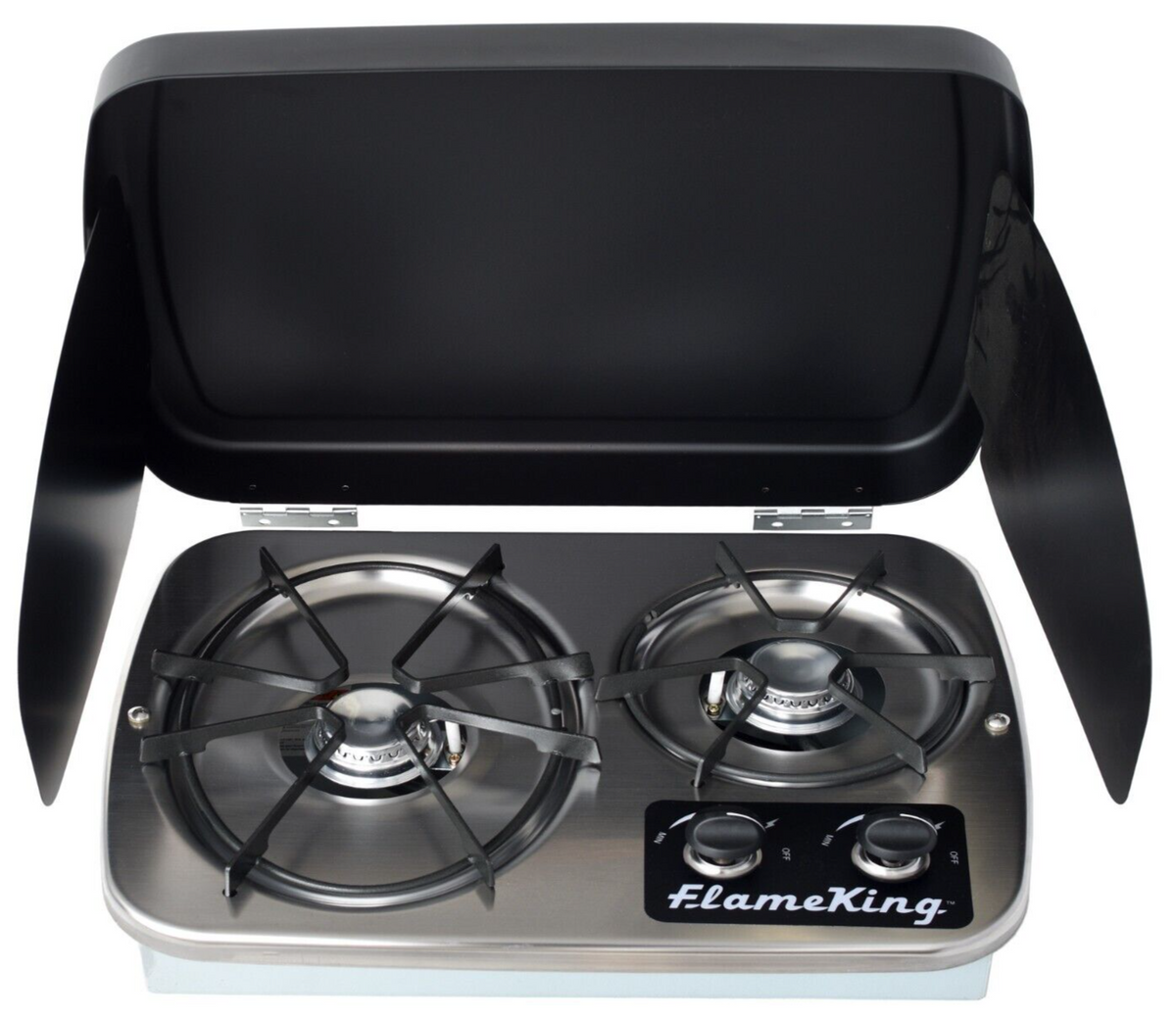 Flame King drop-in 2-burner RV cooktop