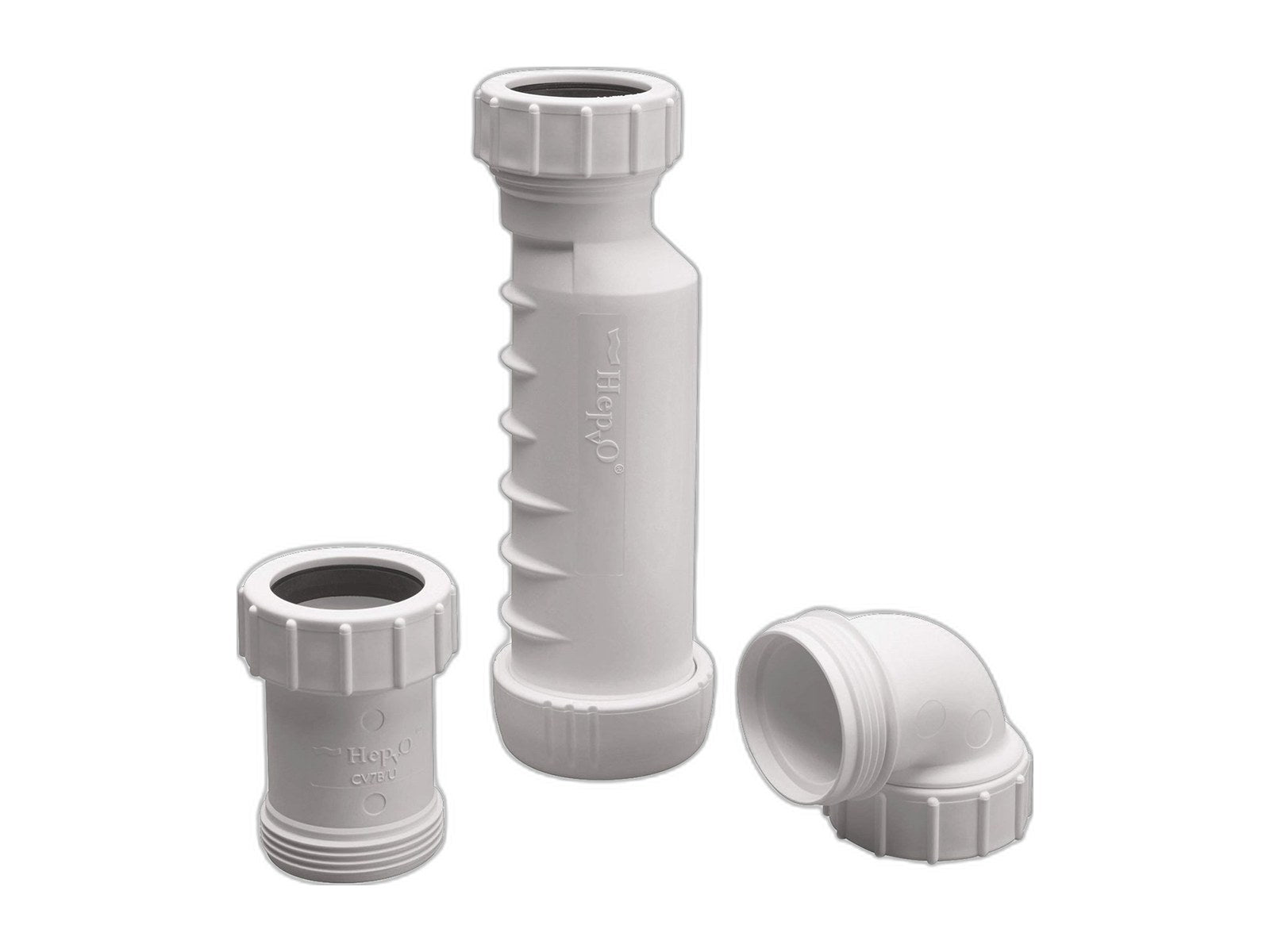 sanitary waste valve on white background