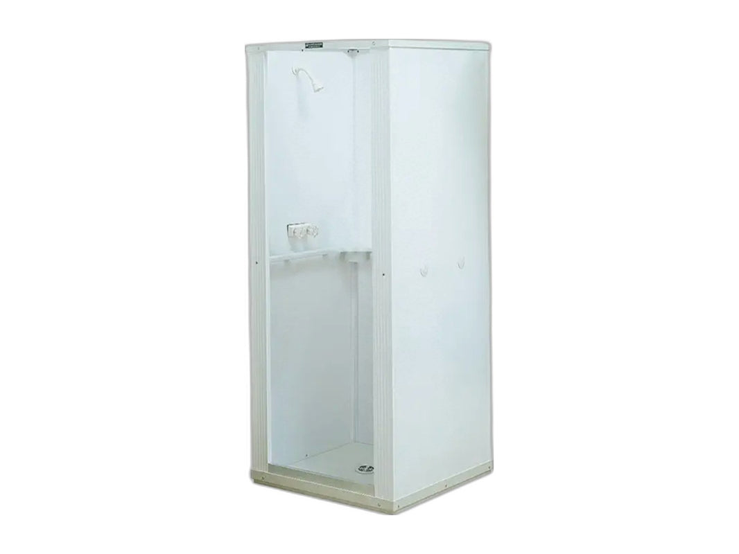 Black Series one piece fiberglass shower enclosure
