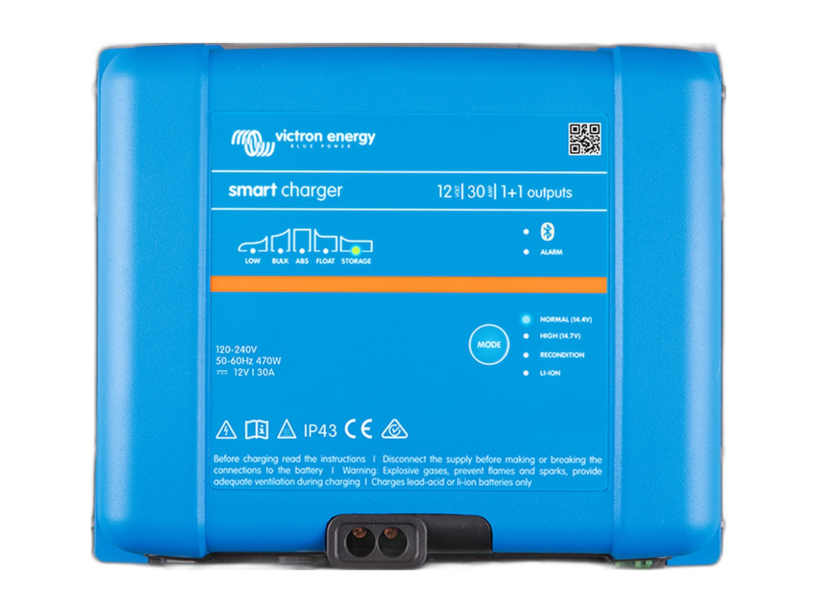 smart ip43 charger universal input on white background