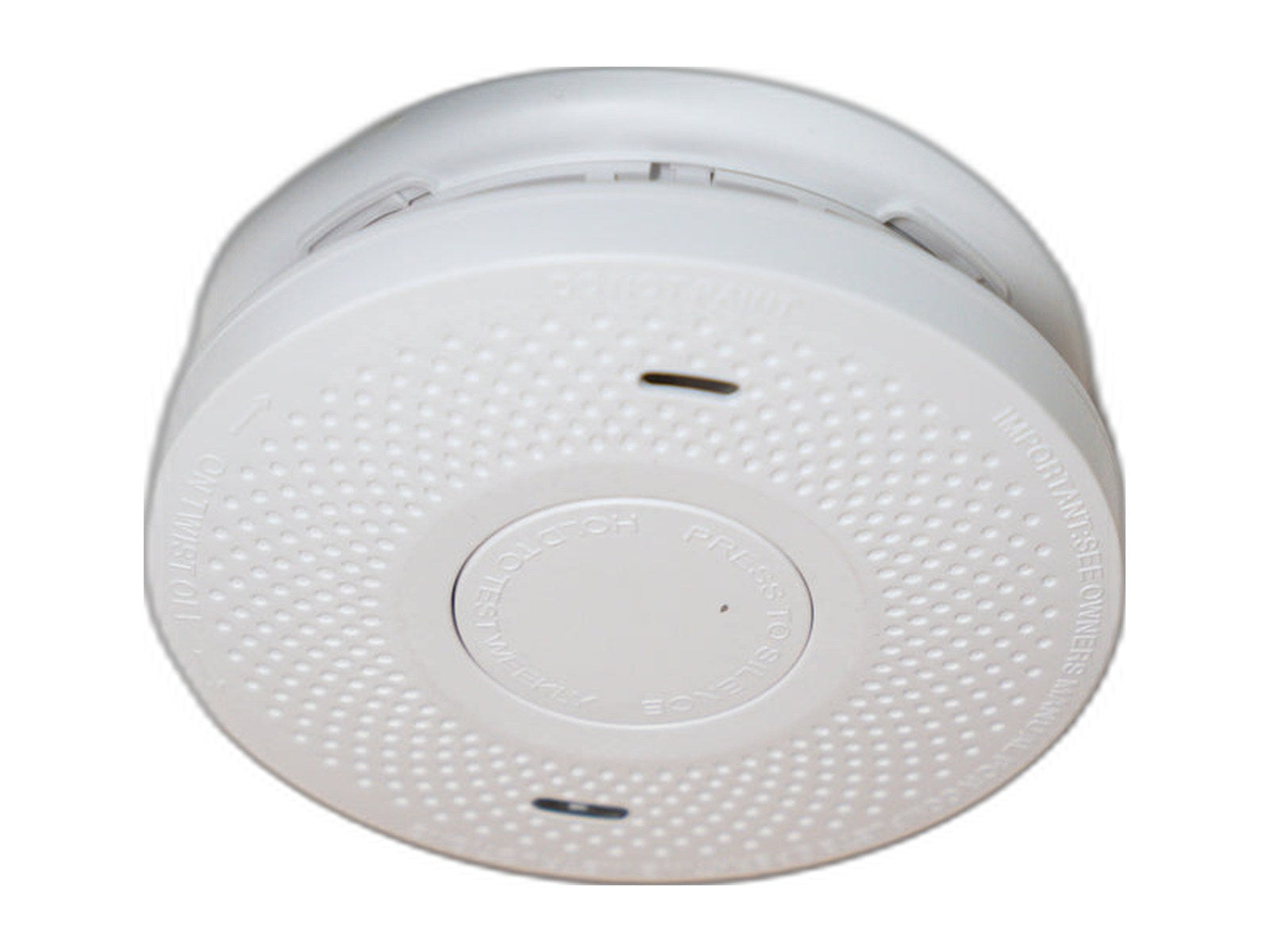 smoke detector on white background