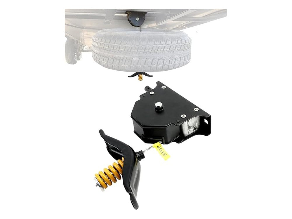 Spare Tire Hoist/Winch Carrier for RV & on white background