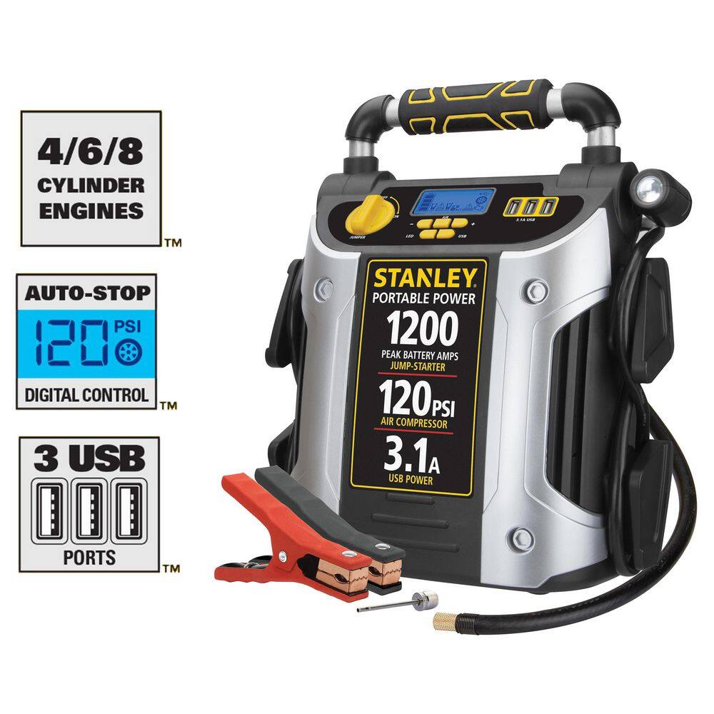 Stanley jump starter detail