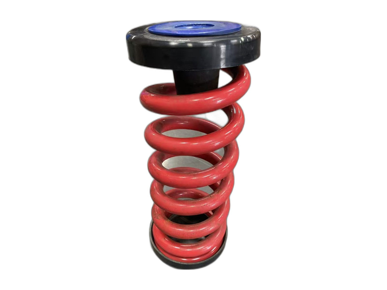suspension spring bump stop on white background