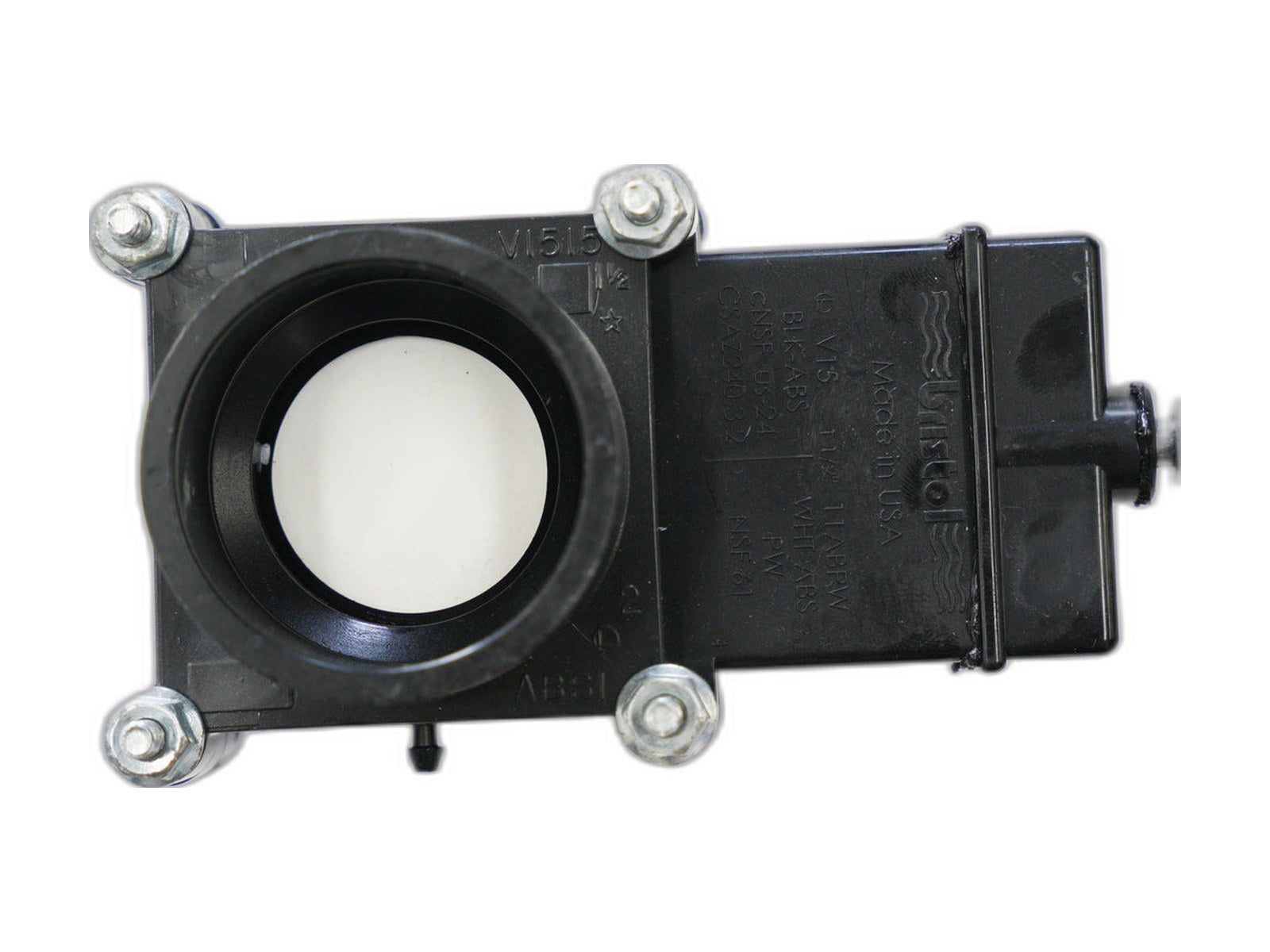 tank drain valve on white background