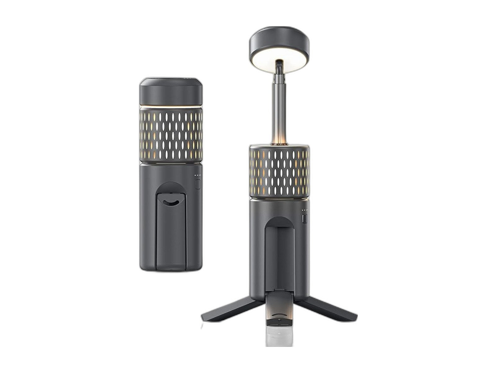 telescopic camping lights rechargeable camping lantern on white background