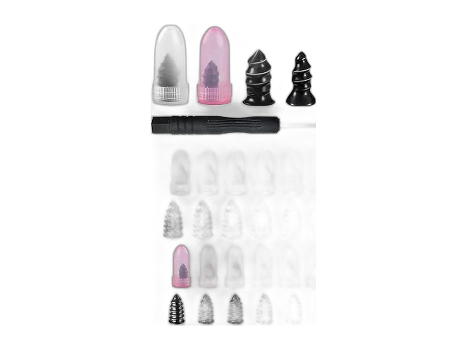 tire repair rubber nails kit with 2 sizes on white background