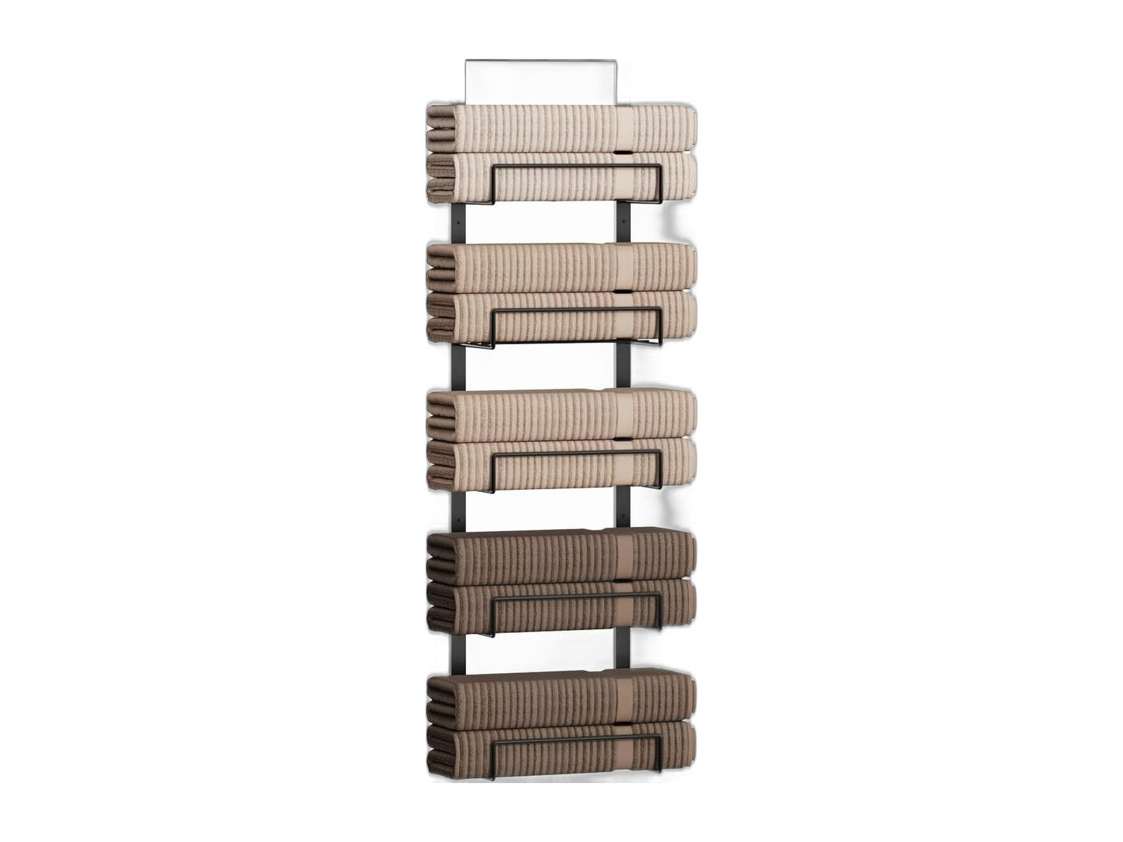 towel racks for bathroom over the door on white background