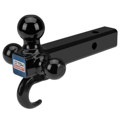 Tri-ball mount with tow hook