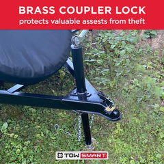 Brass trailer coupler lock