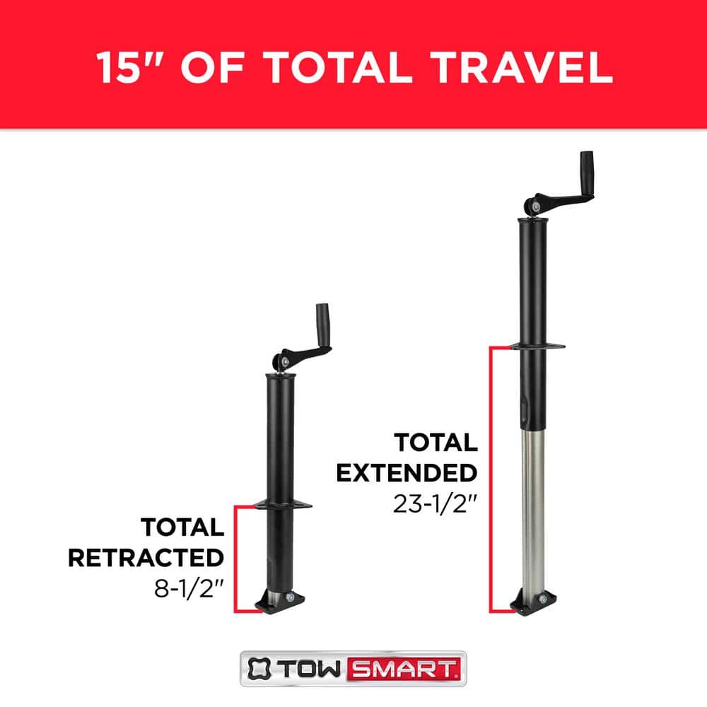 A-frame top-wind trailer jack 2,000 lb