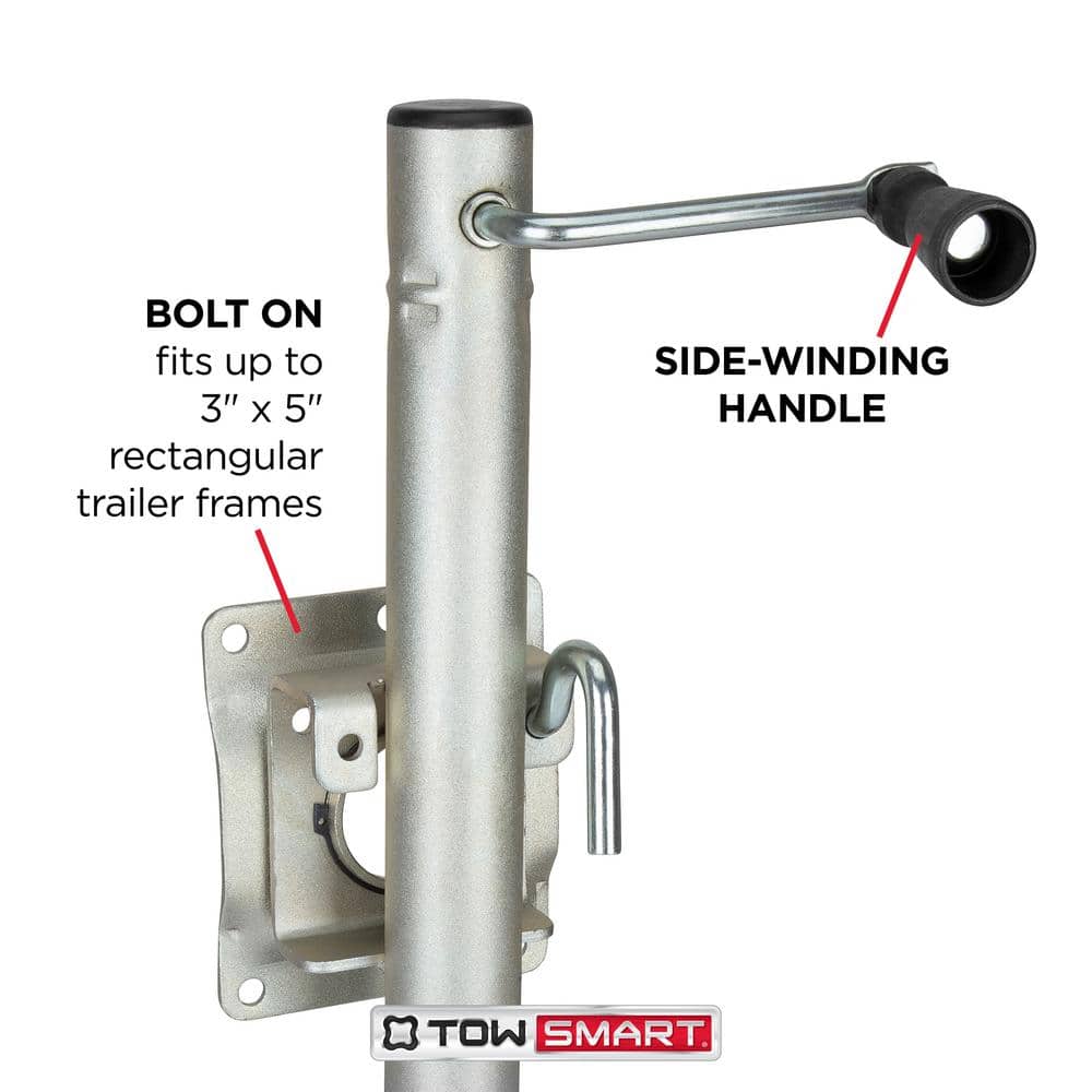 Swing-down trailer tongue jack 1,000 lb