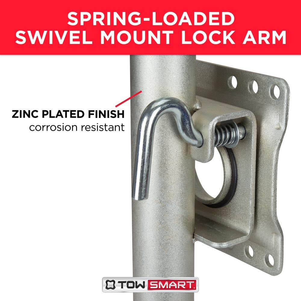 Swing-down trailer tongue jack 1,000 lb